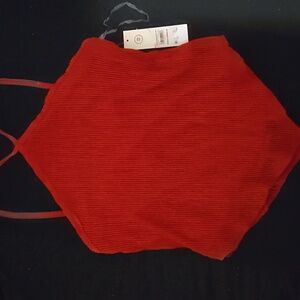NWT Sparkly Red Halter Tank Top